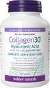 Webber Naturals Collagen30 mit Hyaluronsäure, Bioactive Collagen Peptides, 180 Tabletten, hilft, Augenfalten und feine Gesichtslinie zu reduzieren, GMO