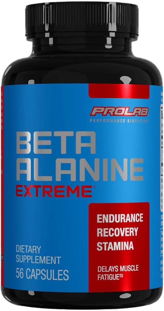 Prolab Nutrition Beta Alanine Extreme mit Carnosyn, 3200mg hohe Potenz, steigert Workout Endurance & Delays Fatigue (56 Caps)
