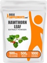 BulkSupplements.com Hawthorn Blatt Extrakt Pulver - Hawthorn Blatt Supplement - Kräuterergänzung, Vegan & Glutenfrei, 500mg pro Servierung, 500g (1.1 lbs) (Pack von 1)