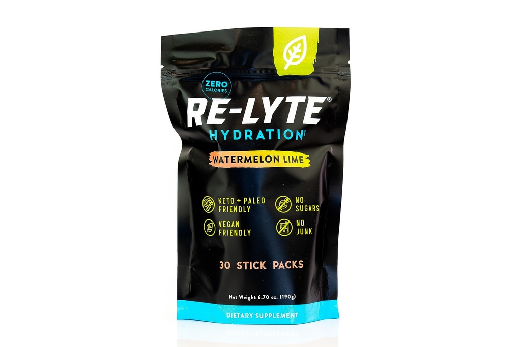 REDMOND Re-Lyte Hydration Elektrolyt Pulver Mix, Wassermelone Lime (30 Stick Packs)