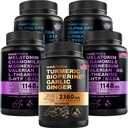 MEDCHOICE Turmeric & Ginger (120ct), Sleep Melatonin (180ct) und Nootropic Brain (120ct) Supplement Bundle - Wellness Trio für Gehirn, Schlaf und Immununterstützung - Vegan, Non-GMO, Gluten-frei