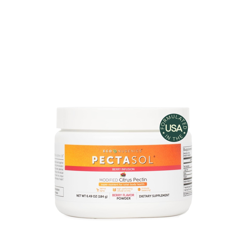 PectaSol Modified Citrus Pectin – 184g Berry Powder – Total-Body Health Supplement zur Unterstützung des Herzens, Immunsystems, Entzündungsreaktion & Gesunde Alterung + Pflege gesunden Galectin-3 Ebenen