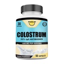 Colostrum Kapseln 1000mg pro Servierung - US Sourced, 25% Immunglobulin für Immununterstützung & Gut Gesundheit, 60 Kapseln, 30 Servierungen