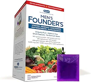 ANDREW LESSMAN Multivitamin-Men's Founders 30 Packets - More Than 40 Nutrients Plus High Potencies of All Essential Vitamins, Minerals, Phytonutrients, Carotenoids. Easy-to-Swallow. No Additives