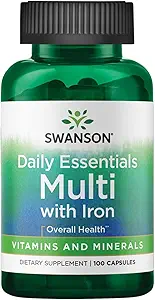 Swanson Multi and Mineral Daily Men's Multivitamin Multimineral Health Supplement 100 Kapseln (Kaps)