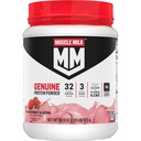 Muscle Milk Genuine Protein Powder, Erdbeeren 'N Crème, 1.93 Pfund, 13 Portionen, 32g Protein, 3g Zucker, Calcium, Vitamine A, C & D, NSF zertifiziert für Sport, Energiespendende Snack, Verpackung Mai Vary