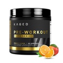Kaged Pre Workout Powder Pre-Workout Elite für Männer und Frauen, High Stimulant für Energie, Fokus, Pumpen, L-Citrulline, Alanine, Kreatin & 388mg organische Koffein, Orange Mango