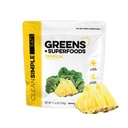 Reinigen Sie einfache Eats Super Greens Pulver, Natürlich aromatisierte Grüns Pulver mit Chlorella, Spirulina, Superfoods & Prebiotic Fiber, keine künstlichen Inhaltsstoffe, Glutenfrei, Tropical Greens Flavor, 30 Srvg