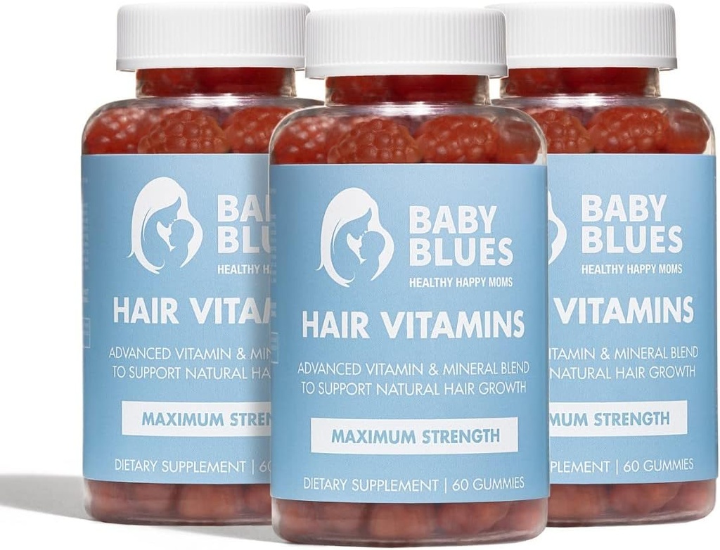 Baby Blues Postpartum Haarausfall Vitamine - Full Hair Cycle Pack - mit Biotin, Collagen, & Folate