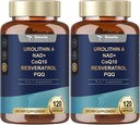 Totaria Urolithin Eine Ergänzung 1000mg mit NAD,CoQ10,Ergänzung für Frauen 120 Softgele für Muskelenergie Antioxidantien(Pack von 2)