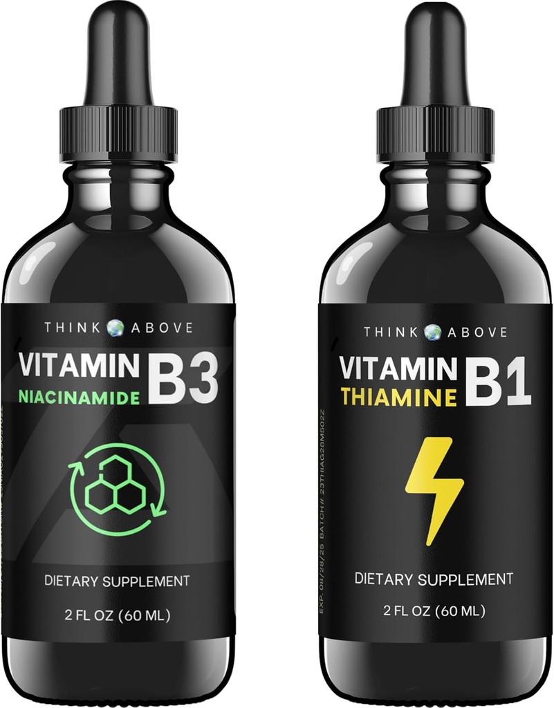 Flüssiges Vitamin B3 + flüssiges Vitamin B1-2oz 60 ml pro Flasche