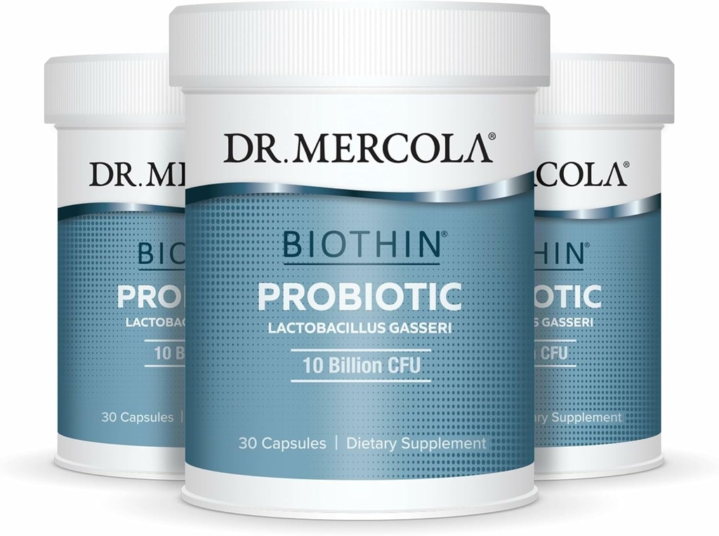 Dr. Mercola Biothin Probiotic - Verdauungshilfe - Unterstützt gesunden Stoffwechsel - GMO-frei, Glutenfrei & Soy-frei - 90 Delayed-Release Kapseln (90 Portionen)