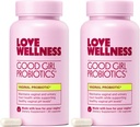 Liebe Wellness Good Girl Probiotics | Frauen Vaginale Gesundheit & pH Balance Supplement | 9-Strain Probiotic für Urinary Tract, Hefe, Odor & Immune Support | Gluten-Free | 60 CT, 60-Day Supply