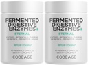 Codeage Fermented Digestive Enzymes Supplement 3-Monats-Versorgung - 14 Verdauungsenzyme, Probiotika, Präbiotika, Fermented Botanicals, Plant-Based Multi Pancreatic Enzymes - 1 Kapsel pro Tag - 2-Pack