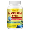 10-in-1 Magnesium Complex Supplement, Magnesium Glycinat 500mg mit Citrat & Malat, Chelat High Absorption Plus Vitamin D3 & Zink - für Nerve, Muskel & Knochen Unterstützung - 120 Kapseln
