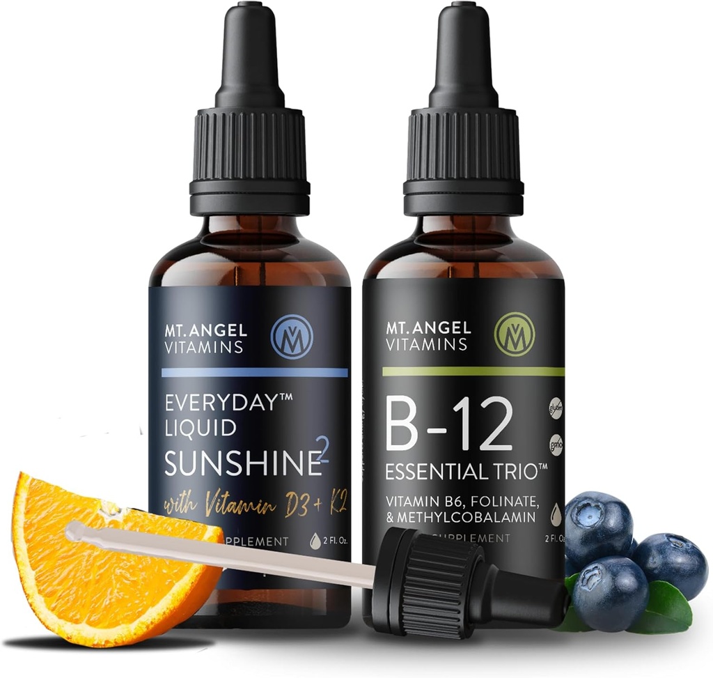 Mt. Angel Vitamine B12 Essential Trio + Everyday Liquid Sunshine2 D3+K2