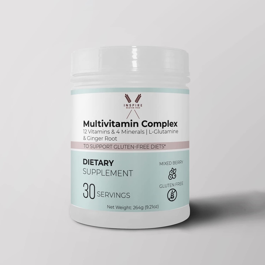 Multivitamin-Pulver, Celiac-Ergänzung, Glutenfreie Vitamine und Mineralstoffe - Immununterstützung Zink-Biotin b6 b2 Niacin Calcium Natürliche Iodin-Kelett