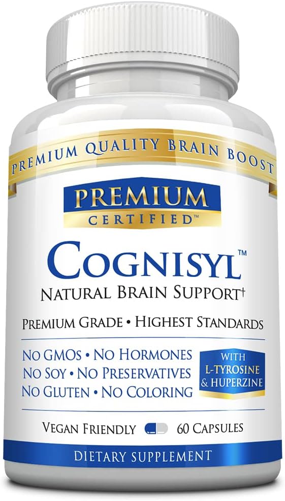 Cognisyl - Boost Memory, Psychische Leistung, Energie und Fokus. Vitamin B Complex, St. John's Wort, DMAE Bitartrate, BioPerine - 60 Kapseln