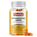 Magnesium Glycinate Gummis für Kinder & Erwachsene - Magnesium Glycinate 300mg Chewable Supplement - Fördert Schlaf, Muskel, Entspannung (60Count)