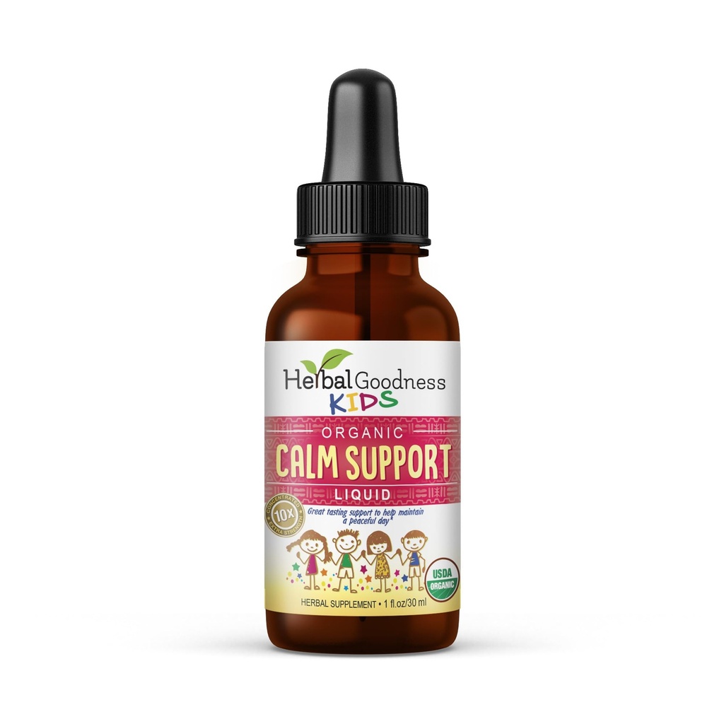 Kids Calm Support Liquid Extract 1oz mit Magnesium Glycinat, Magnesium Citrat, Multivitamin - Magnesium für Kinder - 1oz Flasche, 1 Unit - Kräutergut