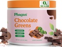 Greens Superfood Powder Kids Drinks - Yummy Chocolate Green Superfood Pulver für Kinder - Zuckerfreie Schokoladenmischung Greens Supplements - Tägliche Grüns mit Spirulina & Chlorella - 60 Servietten
