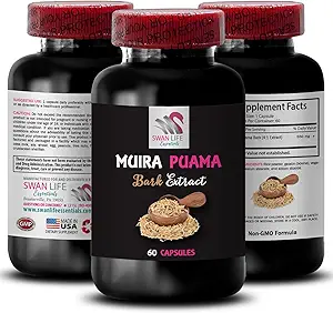Mindful Performance - MUIRA PUAMA BARK EXTRACT - Active Mindset Support, Plant-Based Revive, Herbal Awakening, Botanical Drive, Energy Synergy Formula, Sustainable Energy 1 Bottle 60 Kapseln