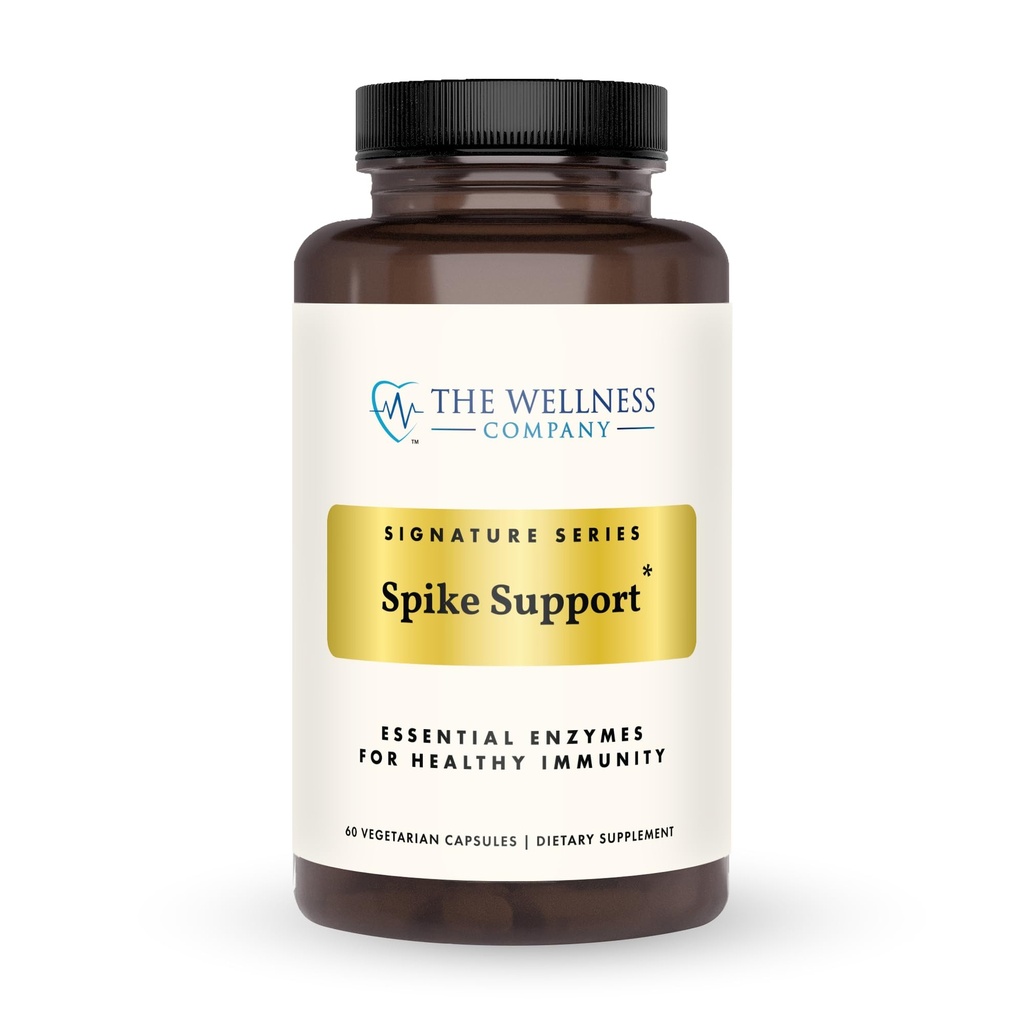 The Wellness Company Spike Support - Detox, Immune Health, Blutfluss, Anti-Clotting - Nattokinase, Dandelion Root, & Black Sativa | 60ct (1 Monat Versorgung)