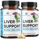 Liver Cleanse & Repair Formula - Herbal Liver Support Supplement mit Milk Thistle Dandelion Root Turmeric, Artichoke Extract for Liver Health - 120 Count