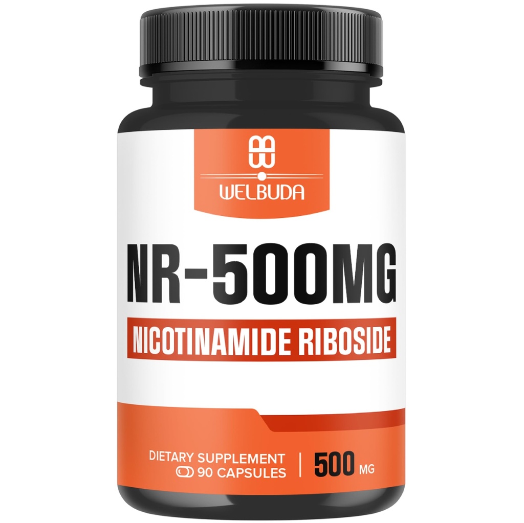 NAD+ Ergänzung mit Nicotinamid Riboside 500mg - Cellular Energy & Repair, Healthy Aging, Wellness - 90 Kapseln - 3 Monate Versorgung