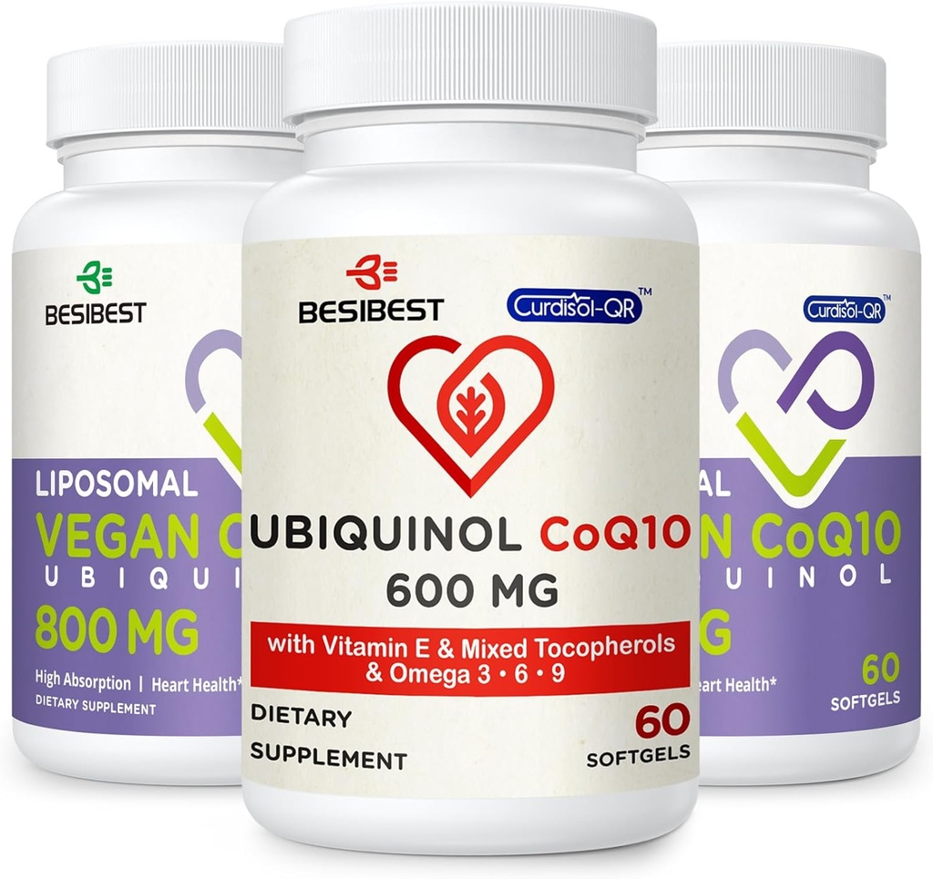 CoQ10 600mg 1PCS Bundle mit 800mg Liposomal CoQ10 Ubiquinol Supplement 2PCS
