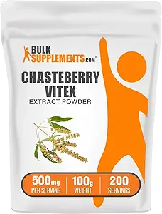 BulkSupplements.com Chasteberry Extrakt Pulver - Chasteberry aus Vitex Berry, Kräuterergänzung - Vegan & Gluten Free, 500mg pro Servierung, 500g (1.1 lbs) (Pack von 1)