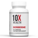 10X Health Berberine Supplement 500mg - Enthält Dihydroberine-Ergänzung für bessere Absorption - Unterstützt Herz-Kreislauf- & Gut-Ergänzungen für Frauen und Männer - 30 Kapseln