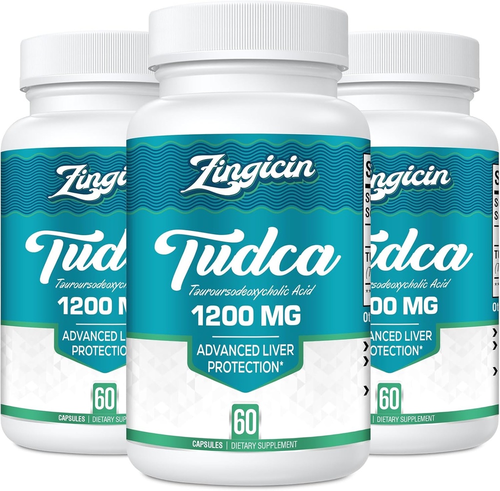 TUDCA Supplement 1200mg - 180 Veggie Kapseln, Leistungsstarke TUDCA Bile Salz Ergänzungen für Leber, Verdauung
