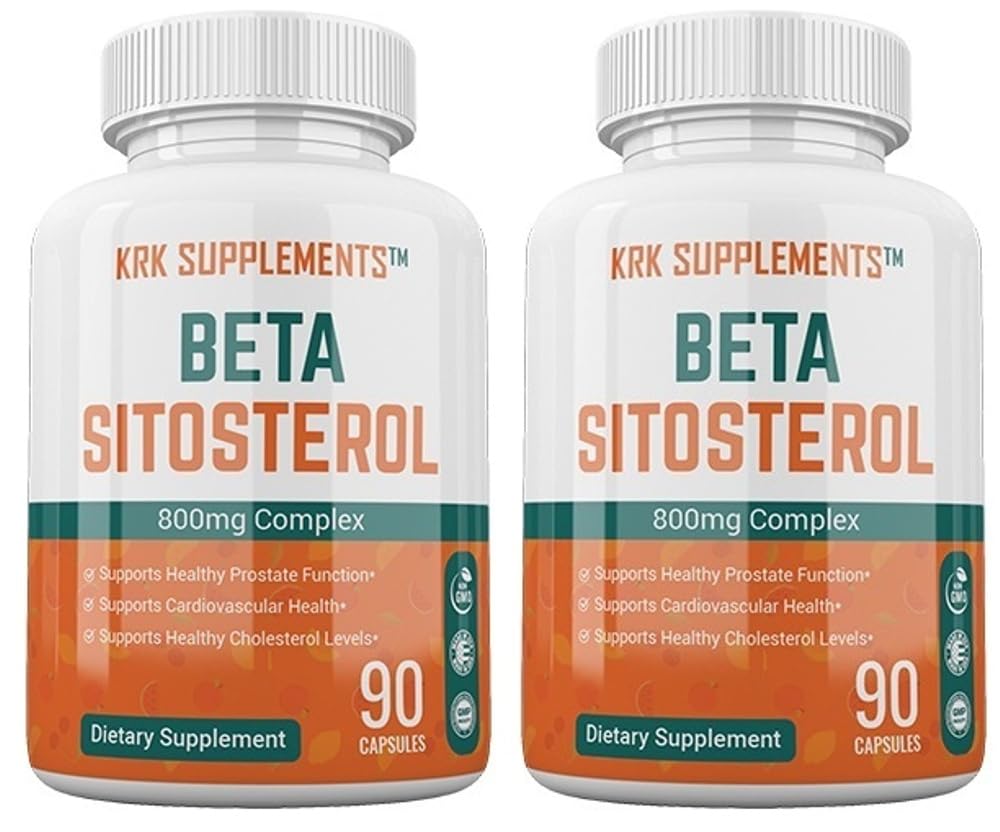 2 Flaschen Beta Sitosterol 800mg pro Servierung 180 Gesamtkapseln Prostataunterstützung