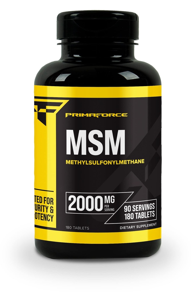 Primaforce MSM Tablets 2000mg Servieren, 180 Tabletten, 90 Portionen