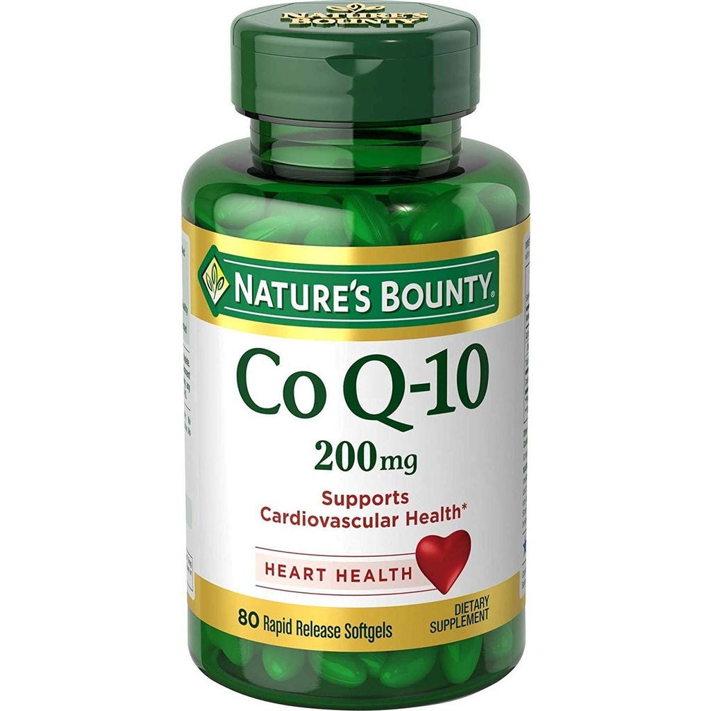 Nature's Bounty Co Q-10 Extra Strength 200 mg Softgels 80 ea (Pack mit 3)