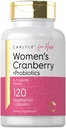 Carlyle Women's Cranberry Plus Probiotics | 120 Kapseln | mit 14 Probiotic Strains | Vegetarisch, Non-GMO, Gluten Free Supplement | für Sie