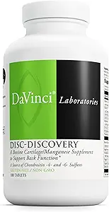 DAVINCI Labs Disc Discovery - Unterstützung Spinal Health & Back Function - mit Vitamin C, Vitamin D3, Bovine Tracheal Cartilage, Apple Pectin & Horsetail Powder - Glutenfrei - 180 Kapseln