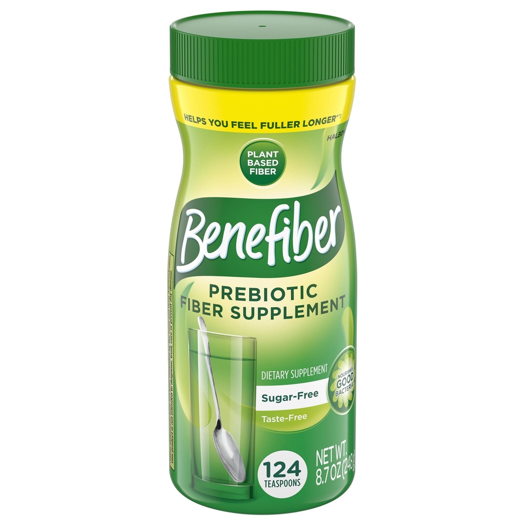 Benefiber Daily Prebiotic Fiber Supplement Powder for Digestive Health, Daily Fiber Powder, Unflavored - 62 Portionen (8.7 Unzen)