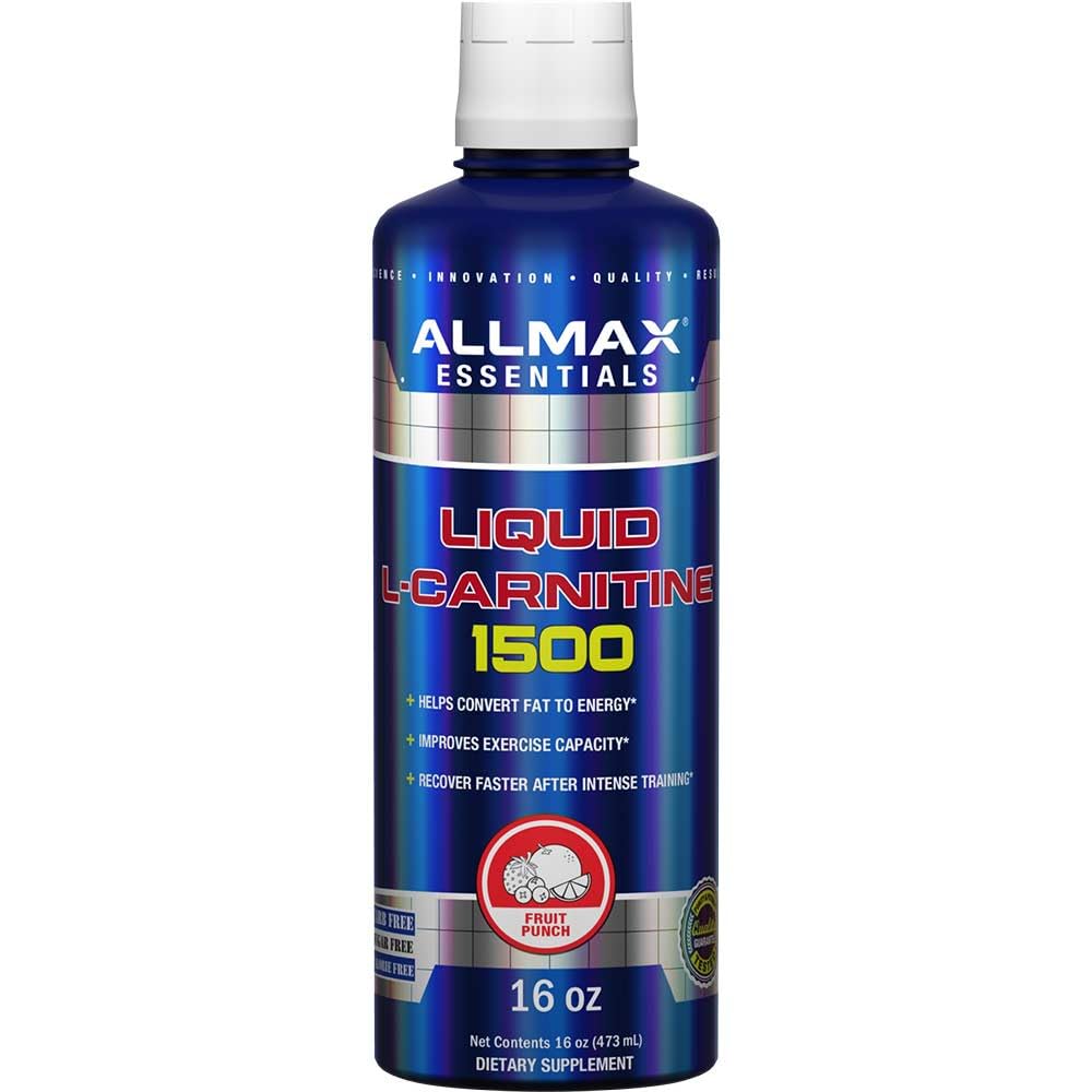 ALLMAX Nutrition Liquid L-Carnitin 1500 + Vitamin B5, 16 oz / 473 ml (Fruit Punch)