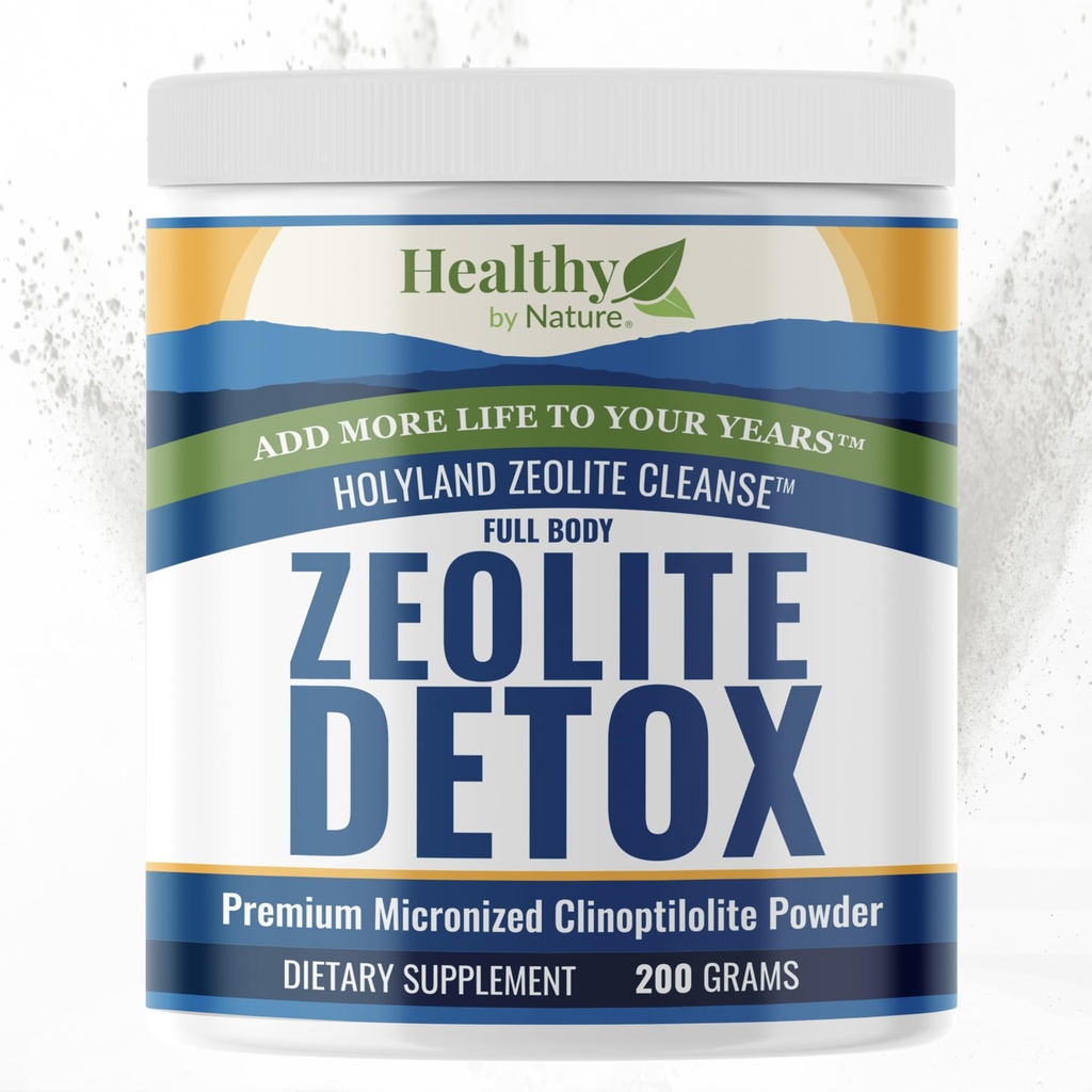 HolyLand Zeolite Cleanse - Zeolite Detox Powder (7.05oz 200 Gramm) - Clinoptilolite Natural Activated - Micronized 0-25 - Full Body Detox for Women, Men - Unterstützt Energie, Fokus, Immunität, Gut Health