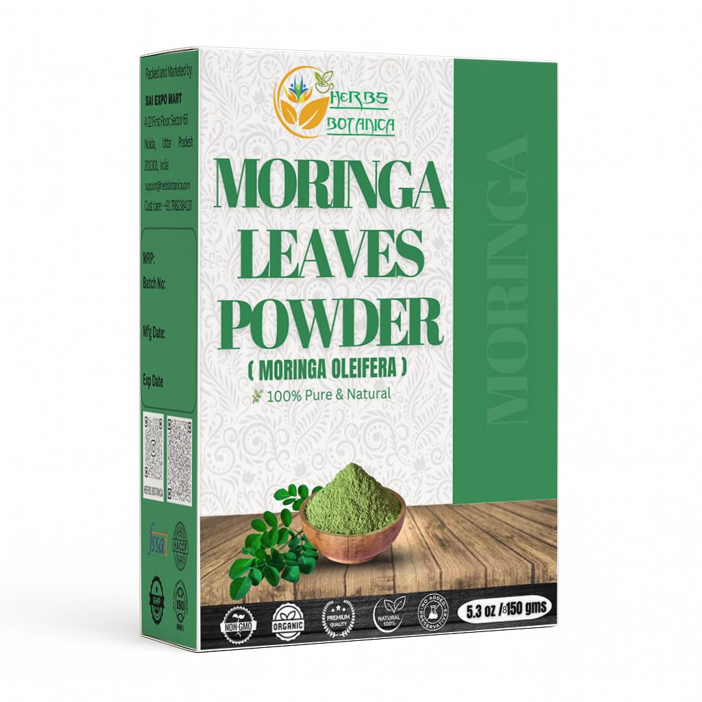 Kräuter Botanica Moringa Blatt-Pulver Blätter Oleifera reines Premium-indisches Pulver Natürlicher frischer Morgen-Getränk Vitamine und Immun Vitamin Superfoods 5.3oz Pack