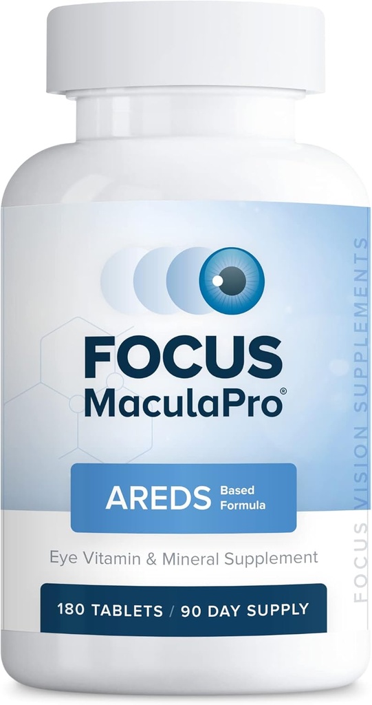 Fokus MaculaPro - AREDS-basierte Augen-Vitamin-Mineralergänzung (180 ct. 90 Tage Versorgung) AREDS-basierte Vitamine für Nichtraucher - AREDS-basierte Ergänzungen