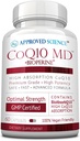 Genehmigte Science® CoQ10 MD - Extra Strength 300mg Pure CoQ10 mit BioPerine® für schnellere Absorption - Optimale Unterstützung – 60 Vegan Kapseln