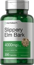 Horbäach Slippery Elm Bark Capsules | 200 Pills | Herbal Supplement | Non-GMO & Gluten Free