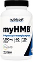 Nutricost myHMB Kapseln 1.500MG Calcium HMB pro Servierung, 120 Kapseln, 40 Servierungen - Performance Line, Calcium B-Hydroxy B-Methylbutyrat Monohydrat