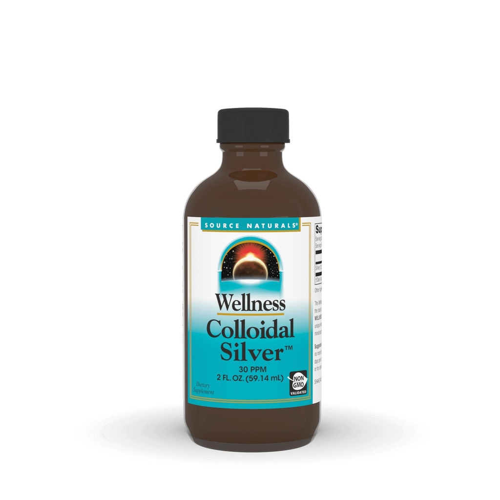 Quelle Naturals Wellness Kolloidales Silber, 30 ppm, Non-GMO Flüssige Nahrungsergänzung, die körperliches Wohlbefinden unterstützt* - 2 flüssige Unze