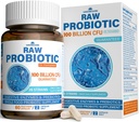 Raw Probiotics for Women & Men - 100 Billion CFU, 35 Strains, Organic Prebiotics & Natural Digestive Enzymes for Digestive, Gut & Immune Health - Dairy, Soy and Gluten Free, Non-GMO, 60 Vegan Capsules