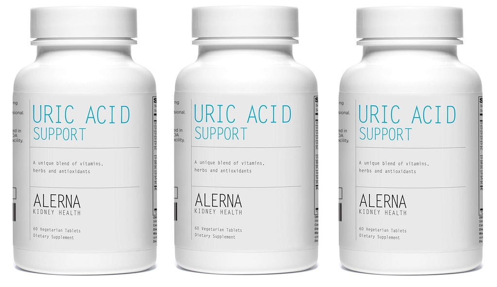 Uric Acid Support Supplement – Tart Cherry, Celery Seed, Turmeric, Quercetin – 60 Vegetarische Tabletten (Pack von 3)