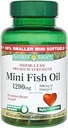 Nature's Bounty Fish Oil 1290 mg Mini Softgels - 90 ct, Pack von 5